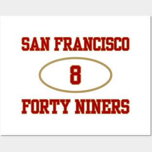 SAN FRANCISCO 49ERS STEVE YOUNG #8 Posters and Art